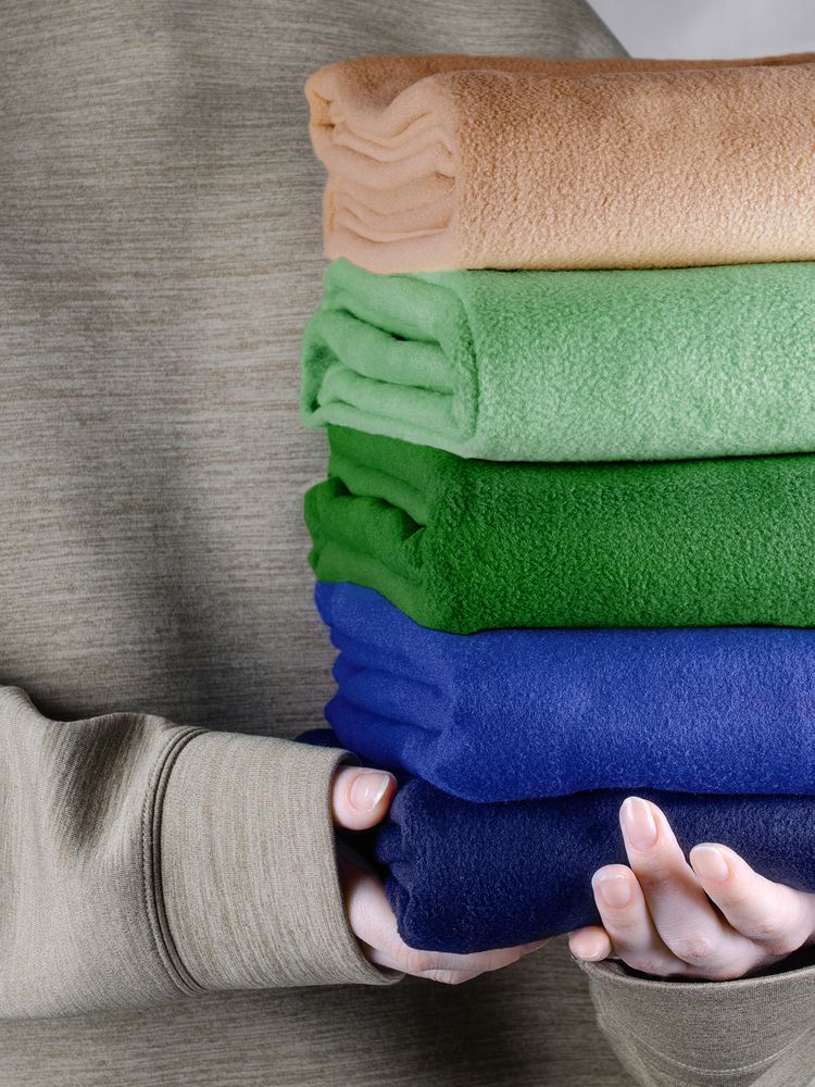 Флисовый плед Warm&Peace, синий / Миниатюра WWW (1000)