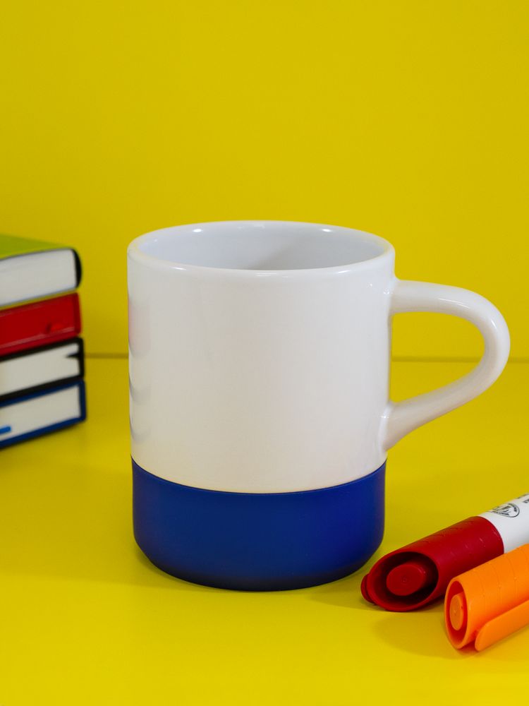 Кружка с силиконовой подставкой Protege , синяя / Миниатюра WWW (1000)