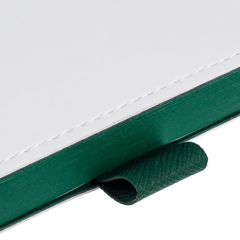 Ежедневник White Shall, недатированный, белый с зеленым / Миниатюра WWW (1000)