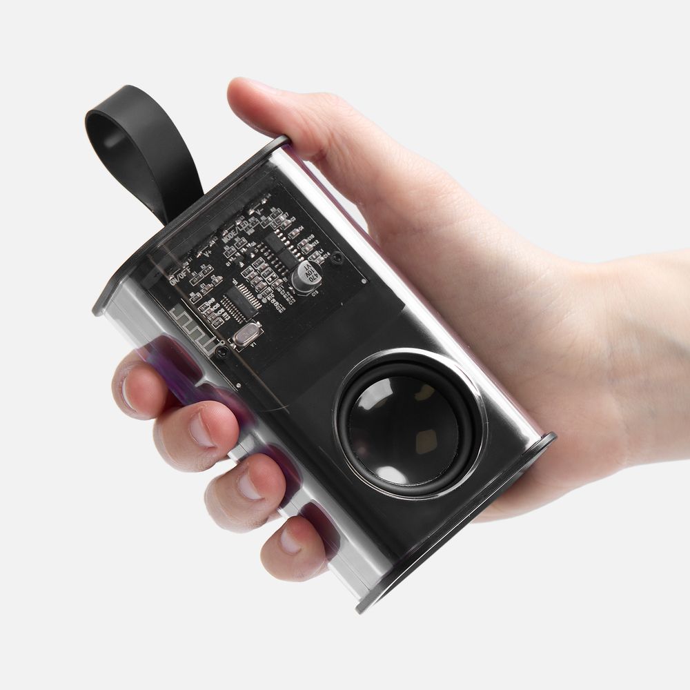 Bluetooth-колонка с подсветкой Groove, серая / Миниатюра WWW (1000)