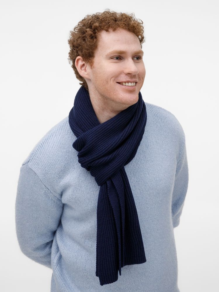 Шарф Nobilis Mono, темно-синий / Миниатюра WWW (1000)