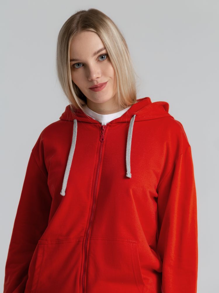 Толстовка на молнии с капюшоном Unit Siverga, красная / Миниатюра WWW (1000)