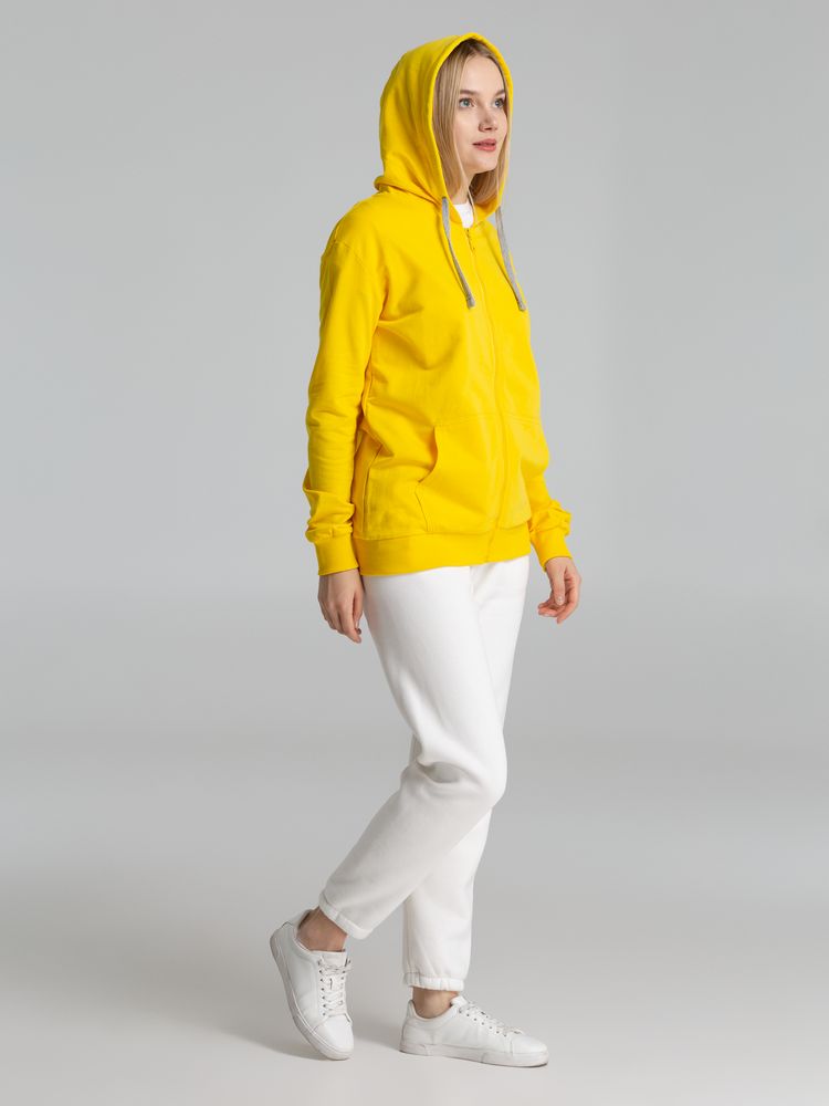 Толстовка на молнии с капюшоном Unit Siverga, желтая / Миниатюра WWW (1000)
