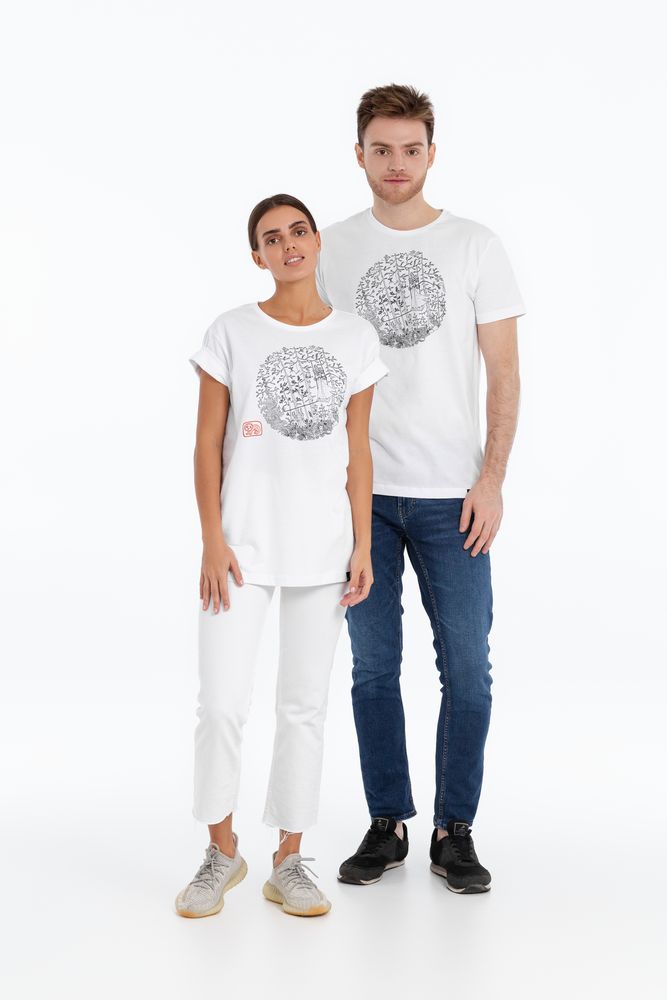 Футболка «Качели», белая / Миниатюра WWW (1000)