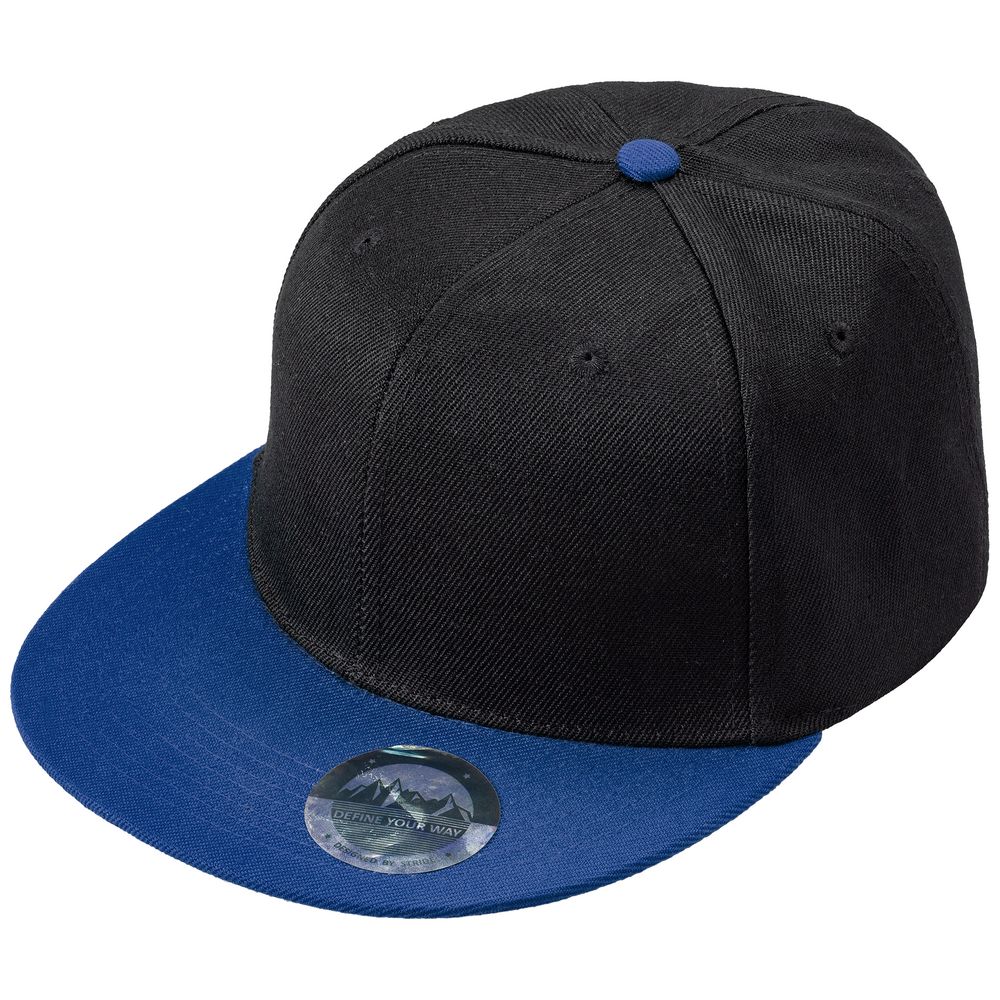 Бейсболка Ben Hope с прямым козырьком, черная с синим / Миниатюра WWW (1000)