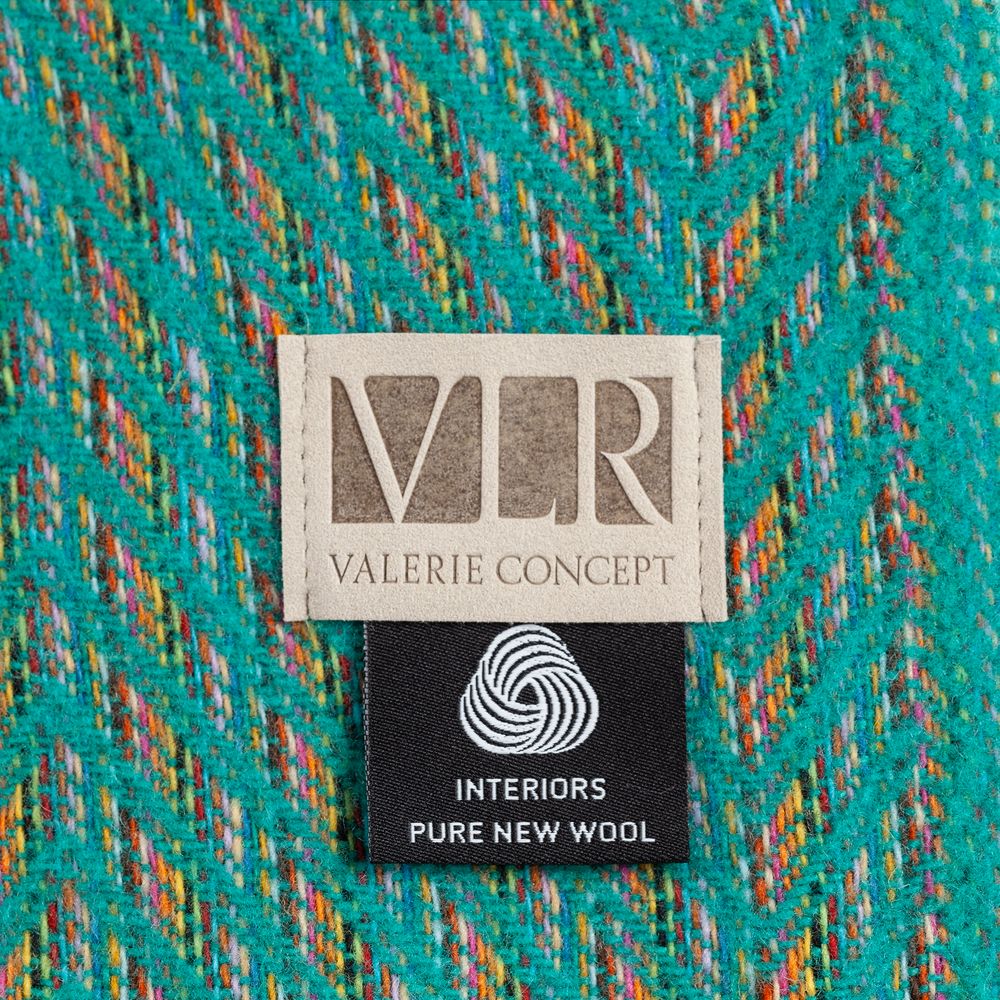 Плед Brera Verde Smeraldo, бирюзовый / Миниатюра WWW (1000)