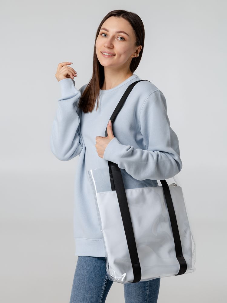 Шопер Clarity с красным органайзером, прозрачный / Миниатюра модельного (1000)