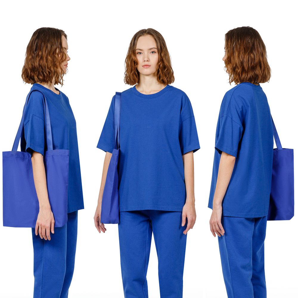 Шопер B4, синий с синими ручками / Миниатюра WWW (1000)