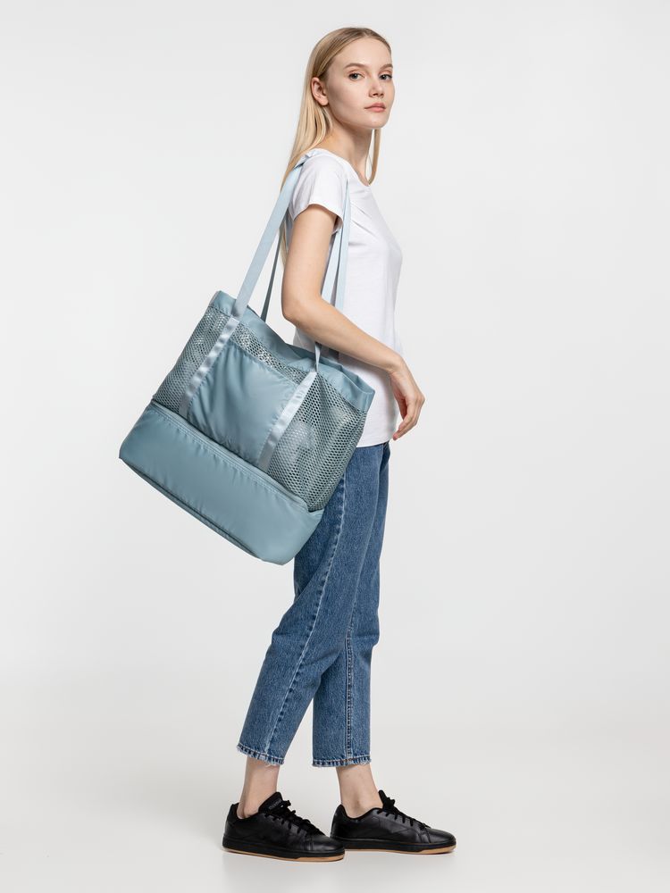 Шопер с термоотделением Verkko, серо-голубой / Миниатюра WWW (1000)