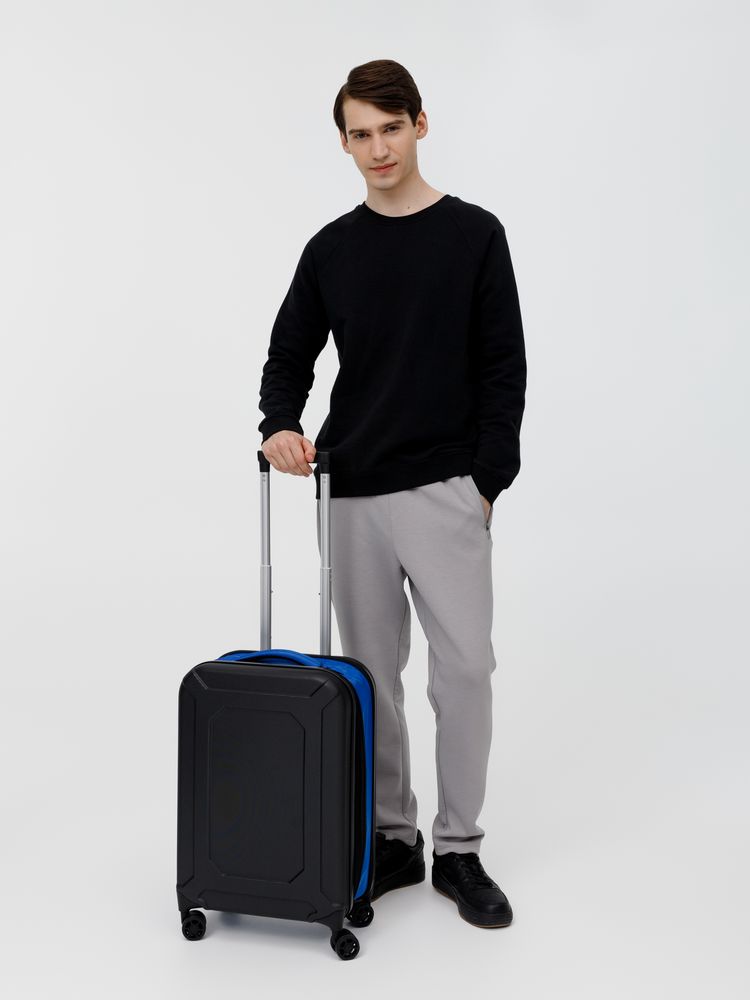 Чемодан Platta, черный с синим / Миниатюра WWW (1000)