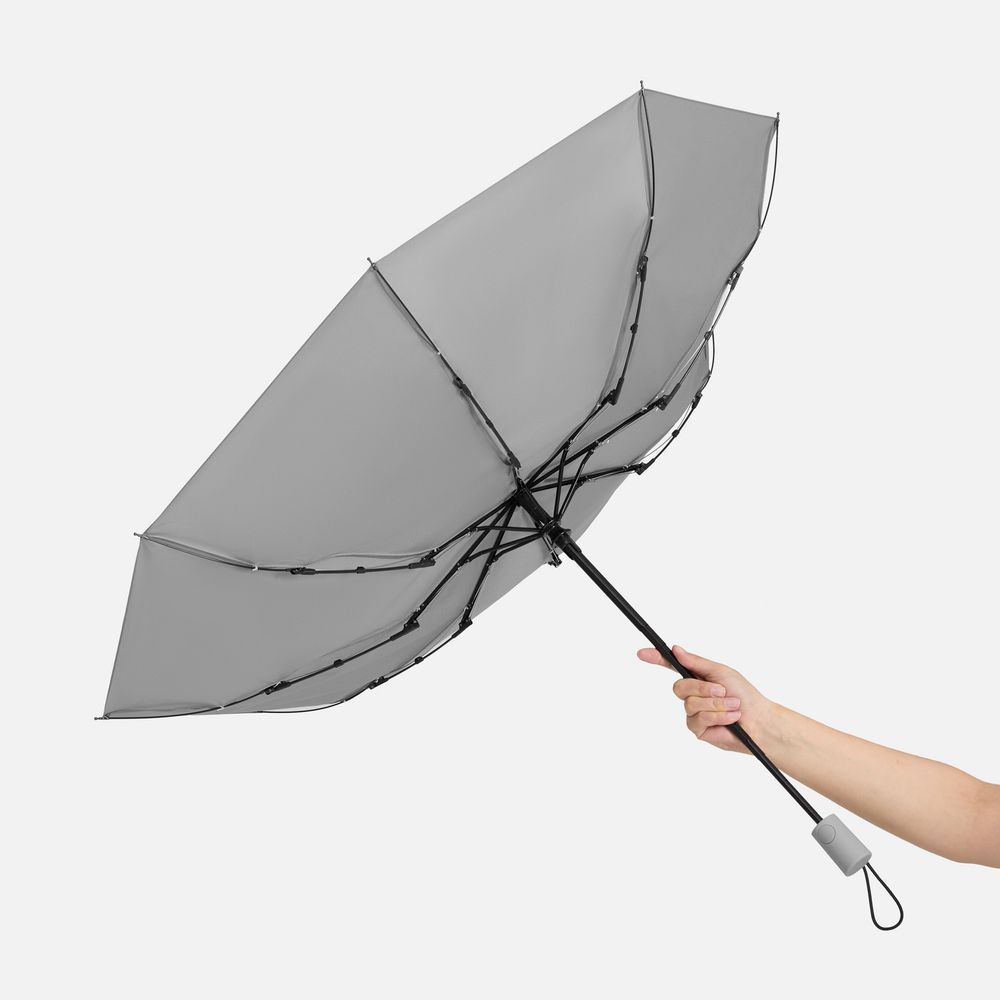 Зонт складной Hard Work с проявляющимся рисунком, серый / Миниатюра WWW (1000)