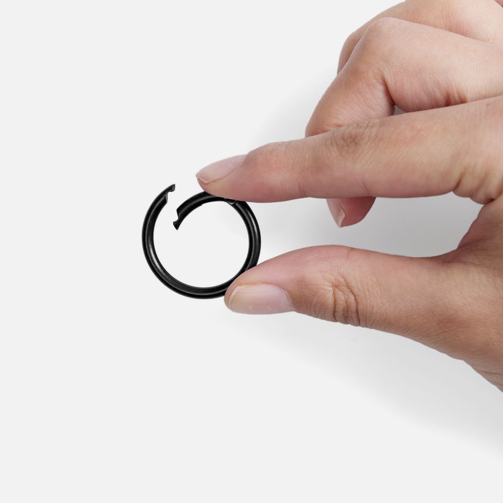 Карабин-кольцо Claus, L, черный / Миниатюра WWW (1000)