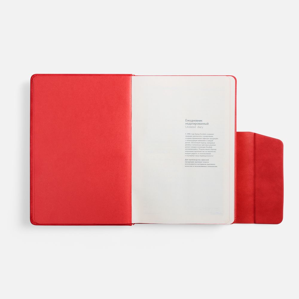 Ежедневник Leadmark, недатированный, красный / Миниатюра WWW (1000)