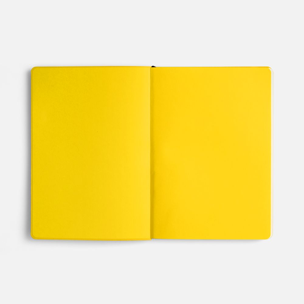 Ежедневник Doppio, недатированный, черный с желтым / Миниатюра WWW (1000)