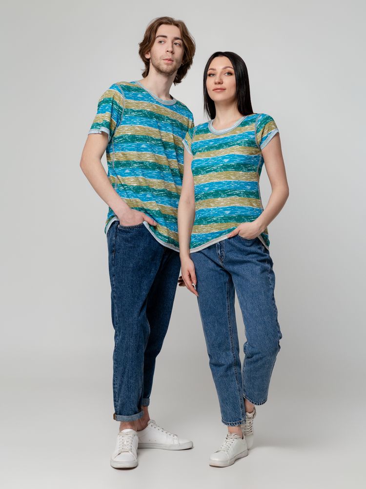 Футболка женская Rayet Lady двусторонняя, голубая с зеленым / Миниатюра WWW (1000)