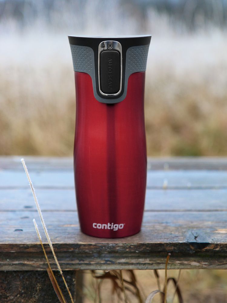 Термостакан Contigo West Loop, вакуумный, бирюзовый (морская волна) / Миниатюра WWW (1000)