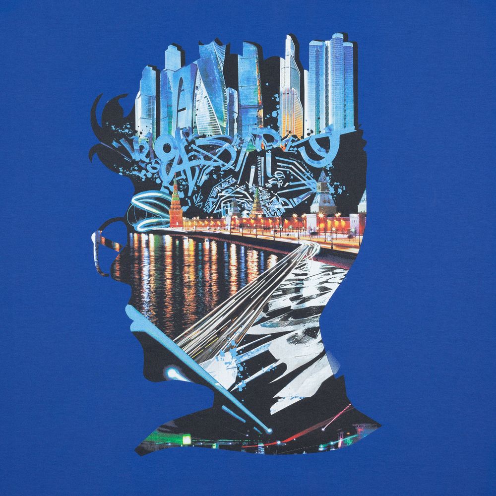 Футболка Moscow Boy, ярко-синяя / Миниатюра WWW (1000)