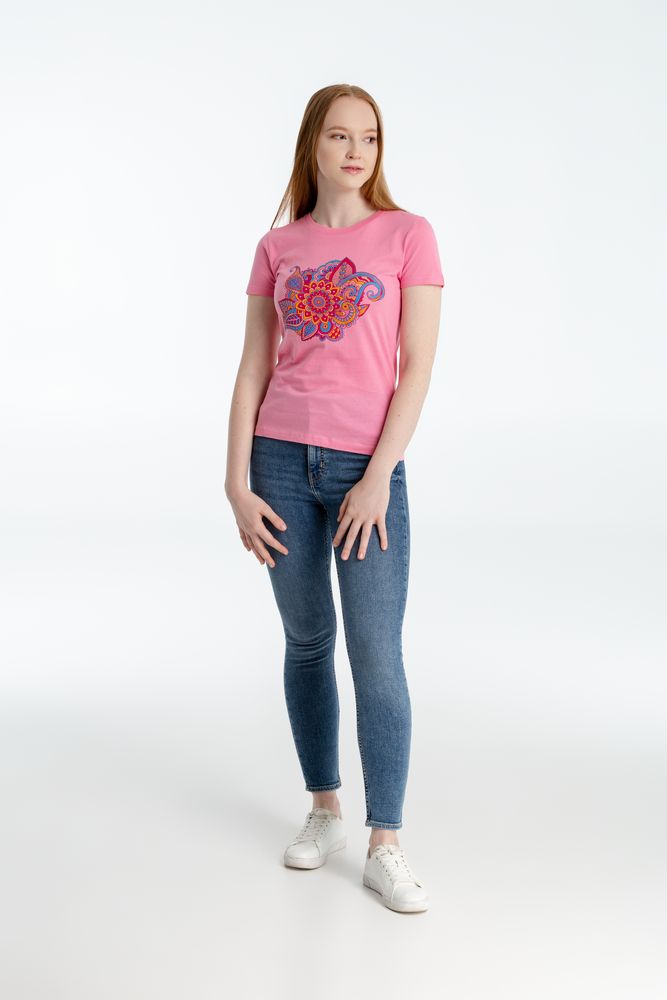 Футболка женская «Узор», розовая / Миниатюра WWW (1000)