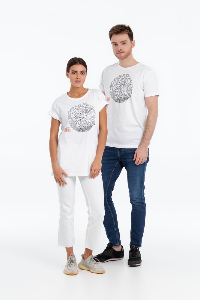 Футболка «Качели», белая / Миниатюра WWW (1000)