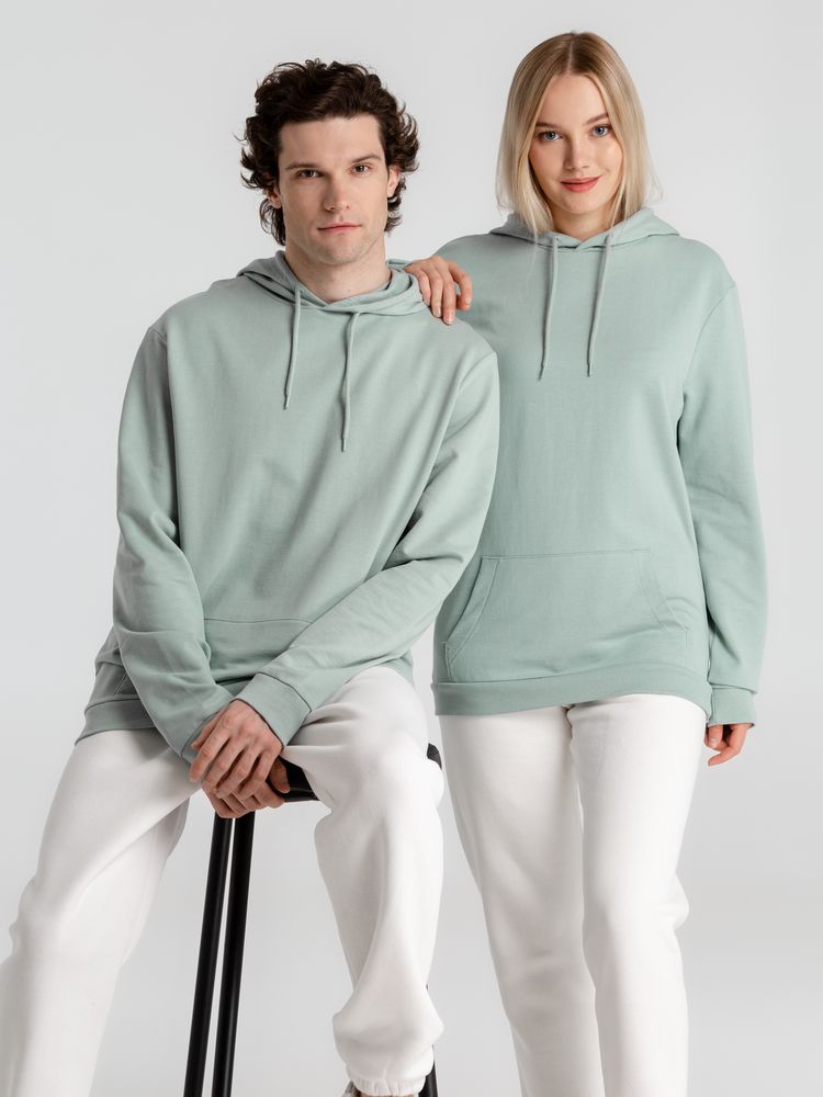 Толстовка с капюшоном унисекс Hoodie, серо-зеленая / Миниатюра WWW (1000)