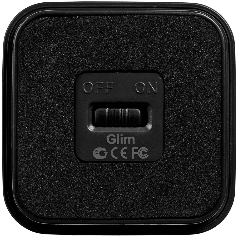 Беспроводная колонка с подсветкой логотипа Glim, черная / Миниатюра WWW (1000)