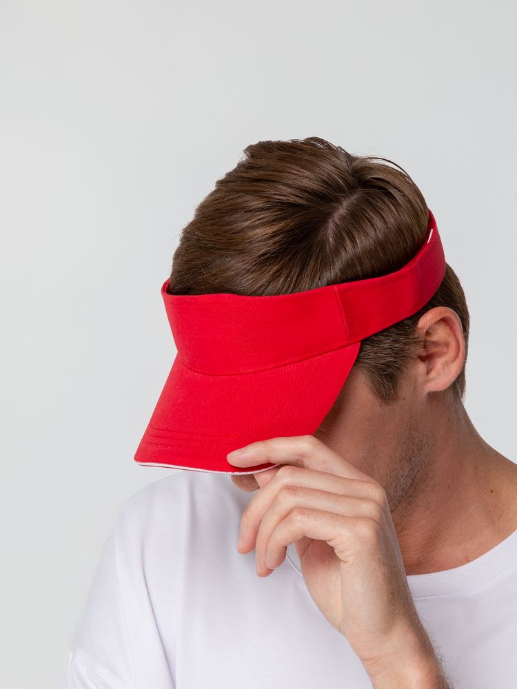 Козырек Active, красный с белым кантом / Миниатюра WWW (1000)