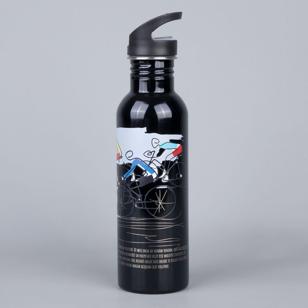 Спортивная бутылка Cycleway, черная / Миниатюра нанесения (1000)