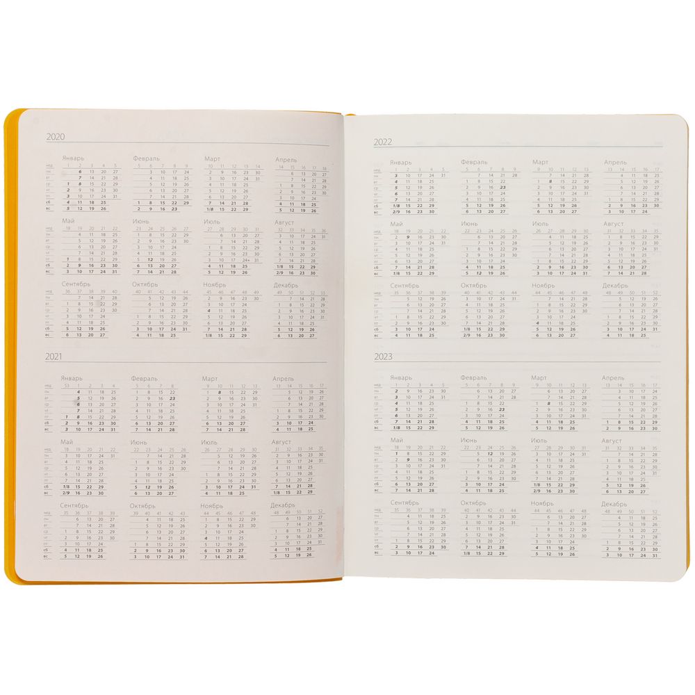 Ежедневник Ridge, недатированный, желтый / Миниатюра WWW (1000)