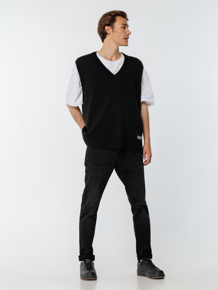 Жилет оверсайз унисекс Tad, черный / Миниатюра WWW (1000)