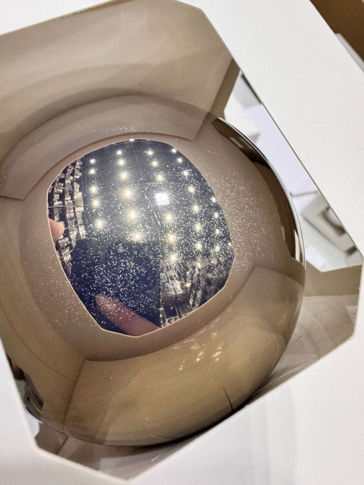 Оформительский шар Finery, 10 см, глянцевый серебристый / Миниатюра WWW (1000)