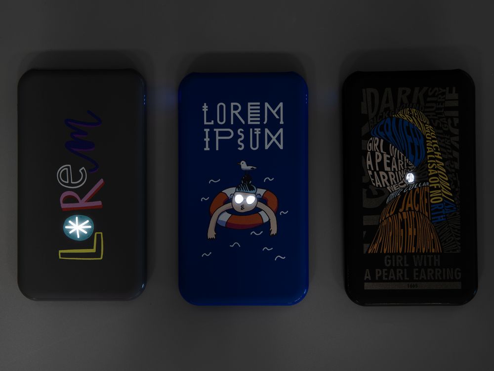 Аккумулятор Uniscend Starry с подсветкой, 5000 мАч, синий / Миниатюра WWW (1000)