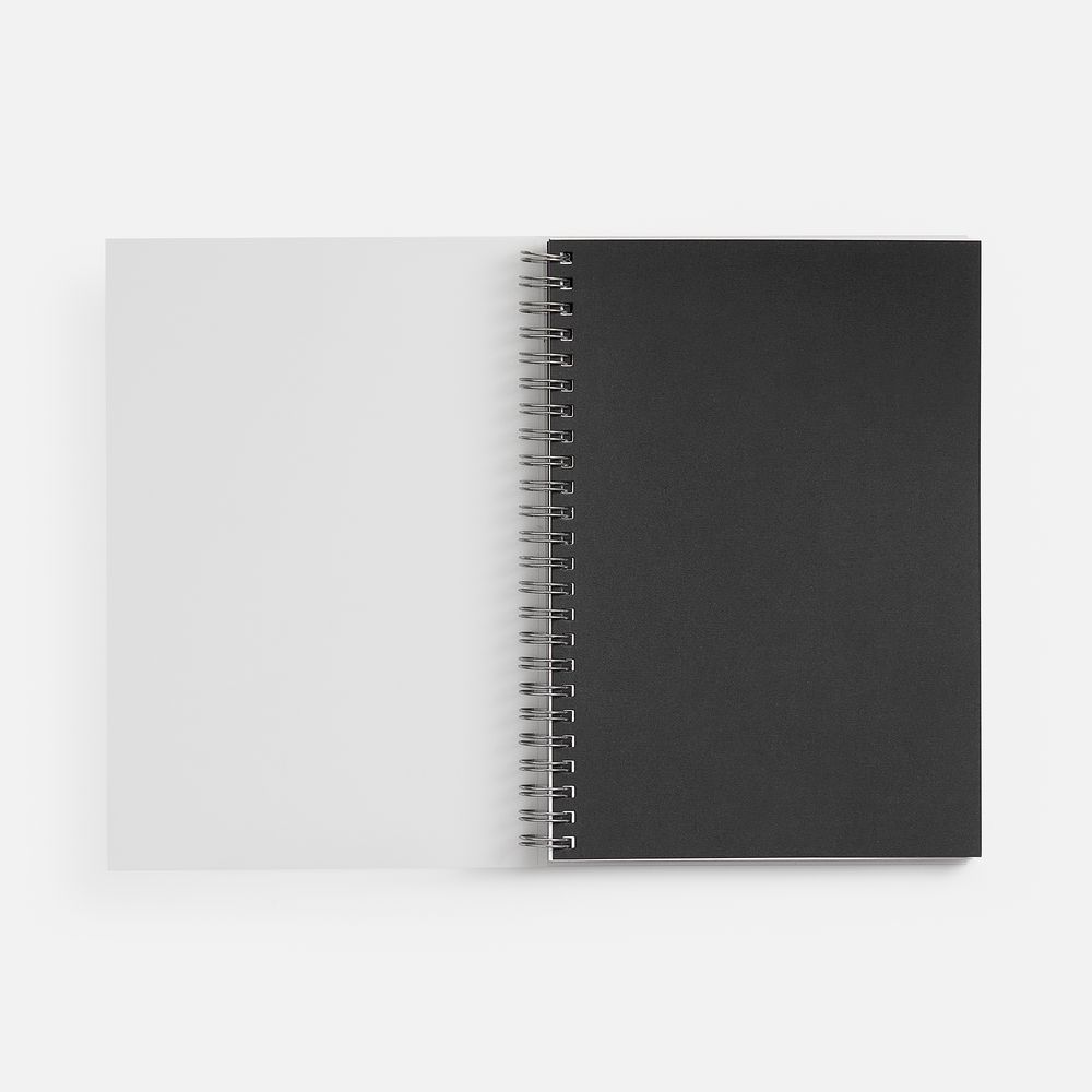 Блокнот на пружине Novalis, черный / Миниатюра WWW (1000)