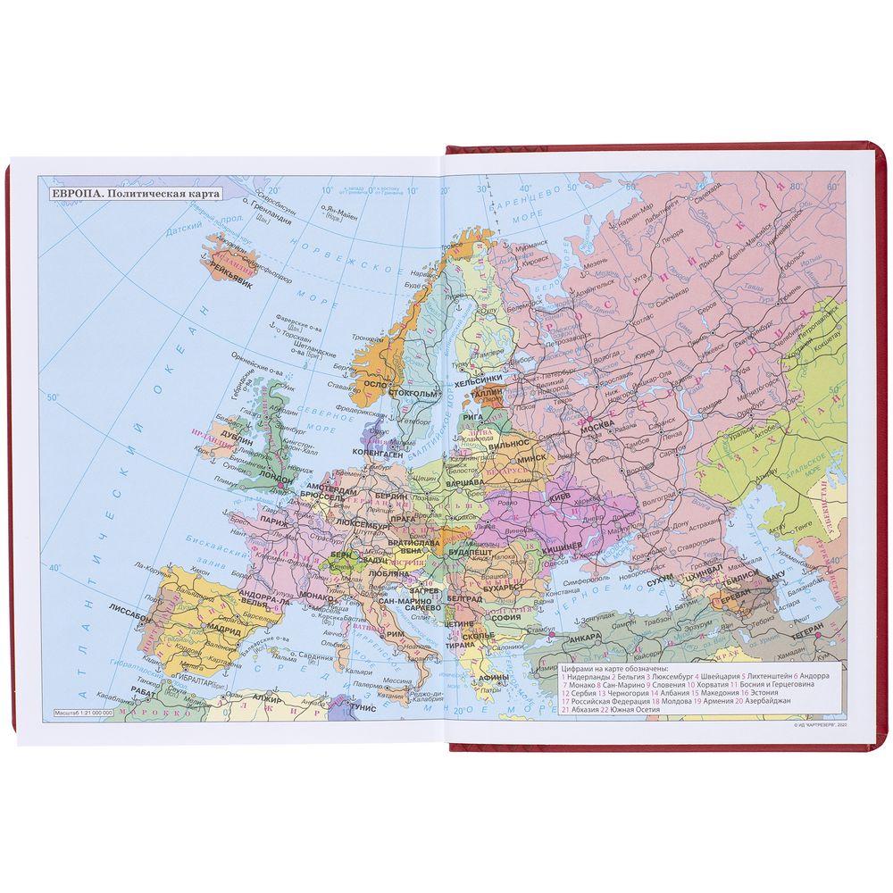 Ежедневник Brand, недатированный, красный / Миниатюра WWW (1000)