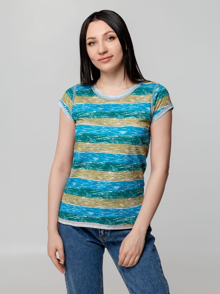 Футболка женская Rayet Lady двусторонняя, голубая с зеленым / Миниатюра WWW (1000)