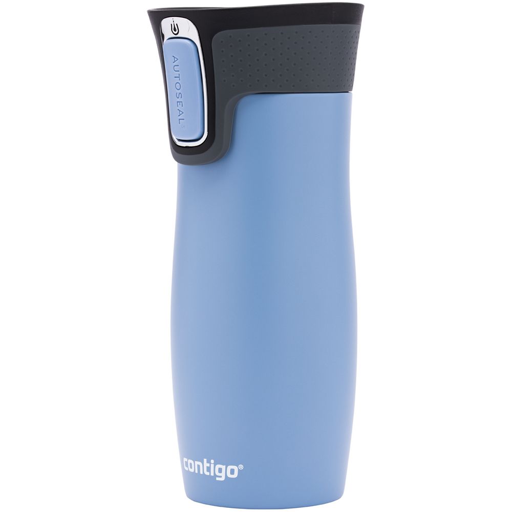 Термостакан Contigo West Loop, вакуумный, серо-голубой / Миниатюра WWW (1000)