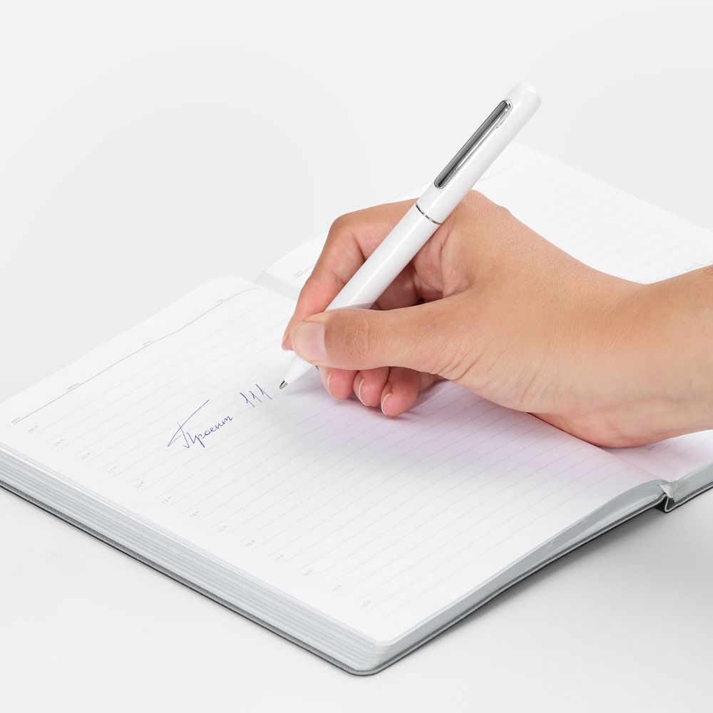 Ручка шариковая Scribo, матовая белая / Миниатюра WWW (1000)