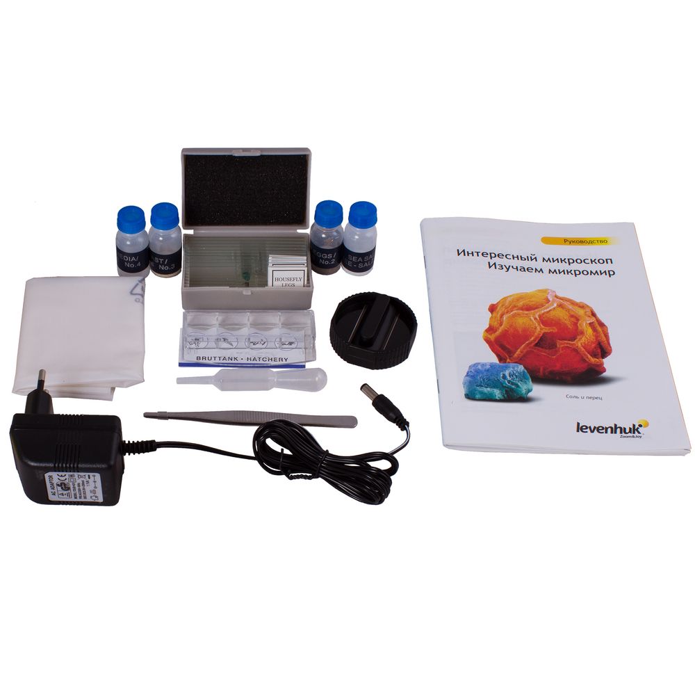 Монокулярный микроскоп Rainbow 50L с набором для опытов, фиолетовый / Миниатюра WWW (1000)