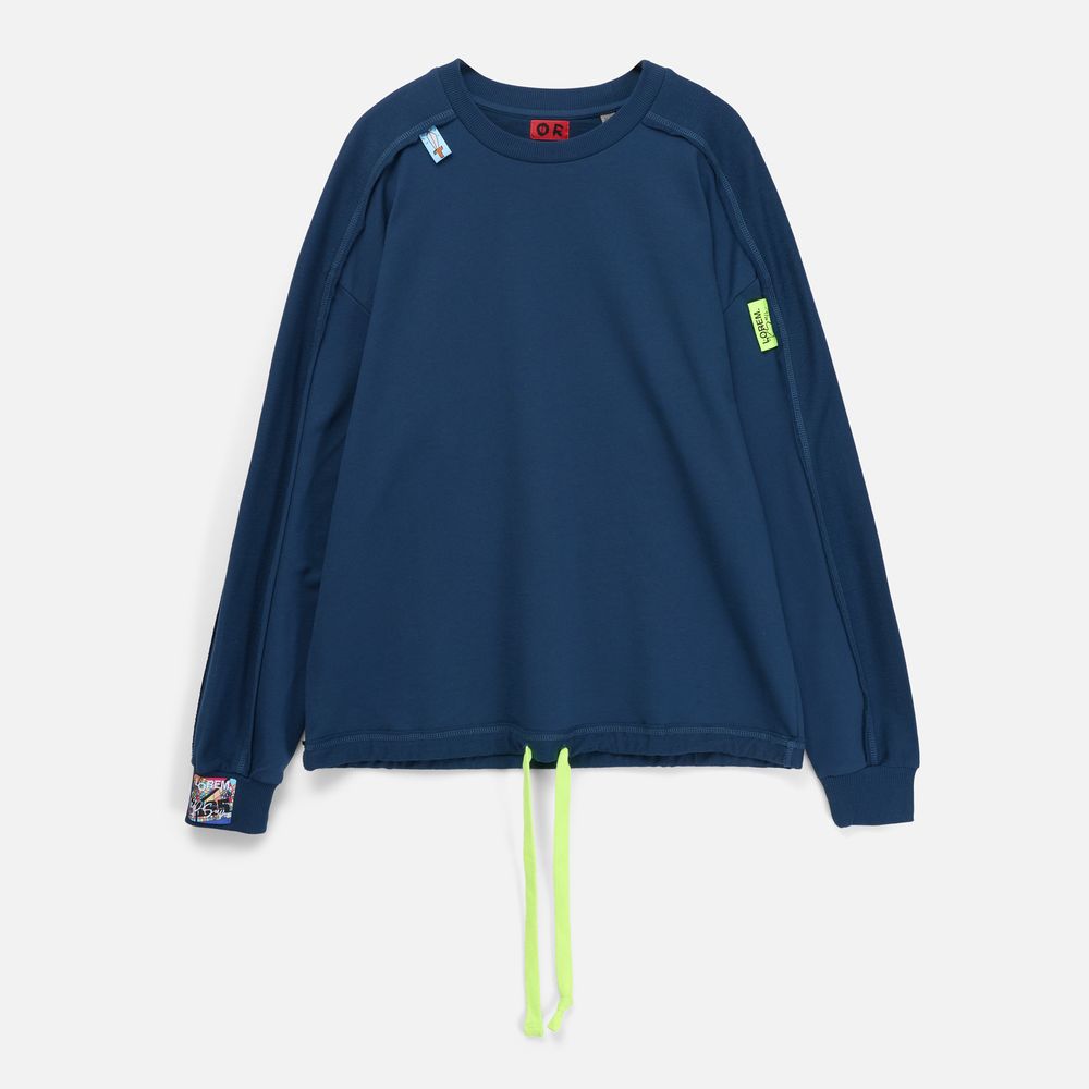 Лейбл тканевый Epsilon, L, желтый неон / Миниатюра нанесения (1000)