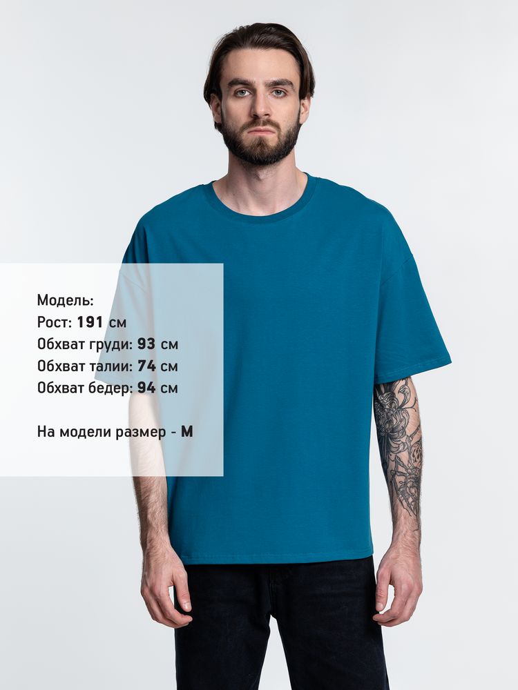 Футболка унисекс оверсайз Crosstown, бирюзовая (морская волна) / Миниатюра WWW (1000)