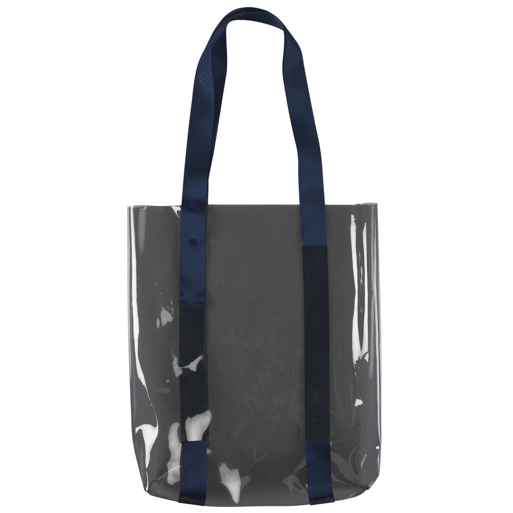 Шоппер Clear Fest, прозрачный серый с синими ручками