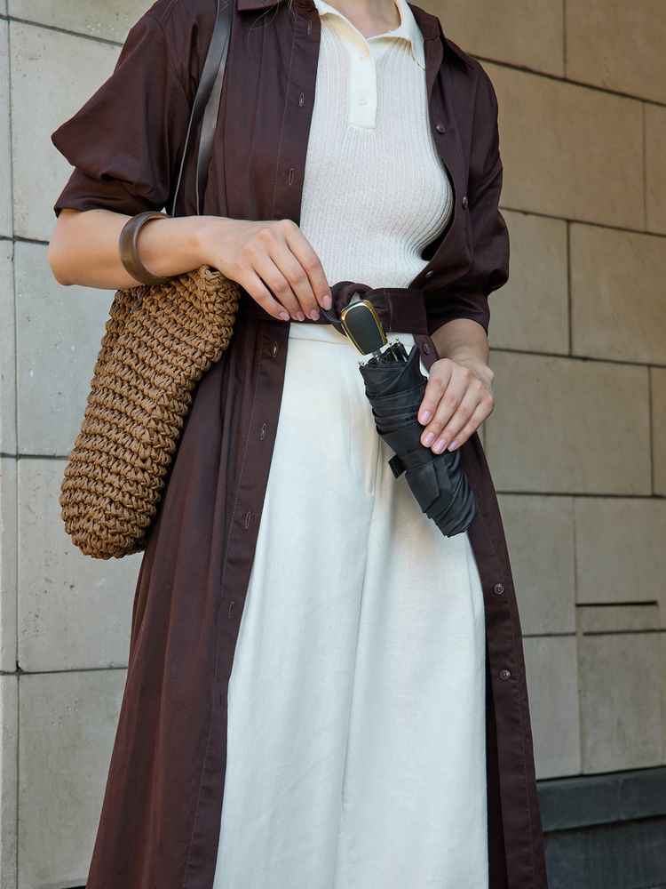 Зонт складной Nicety, бежевый / Миниатюра WWW (1000)