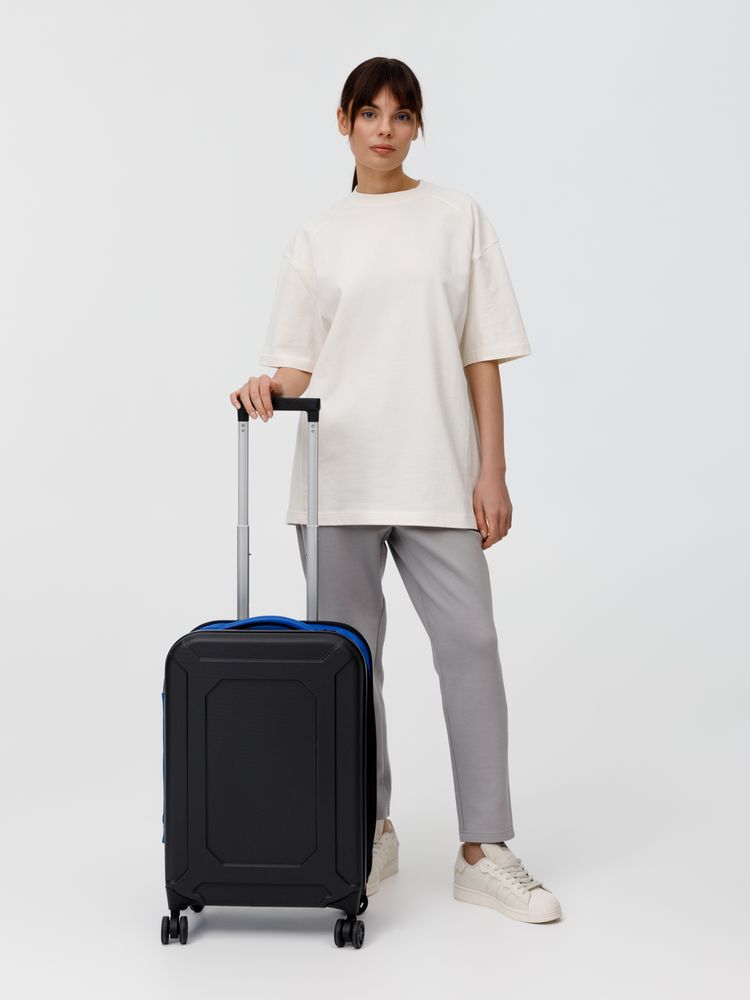 Чемодан Platta, черный с синим / Миниатюра WWW (1000)