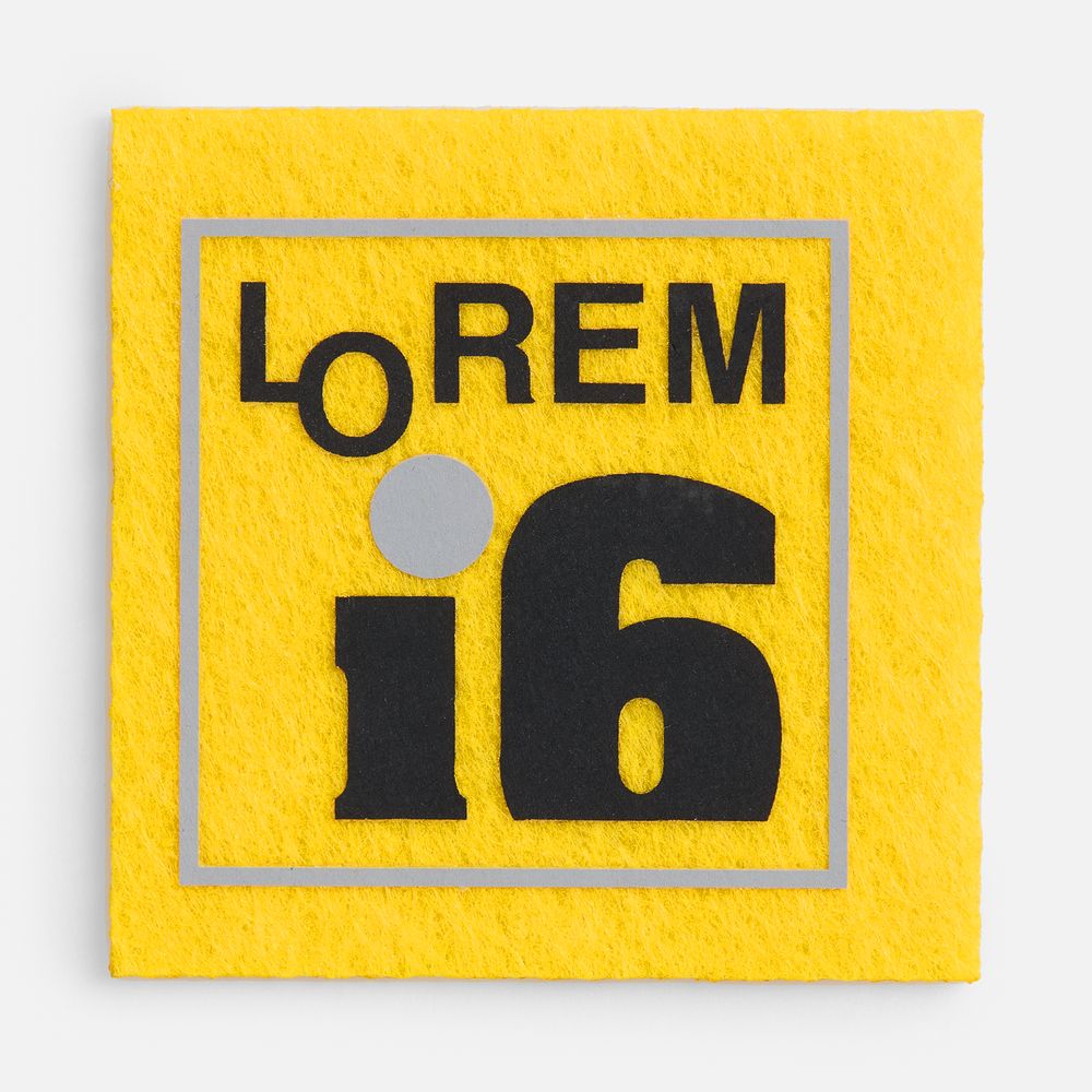 Шеврон из фетра Felt M, желтый / Миниатюра нанесения (1000)