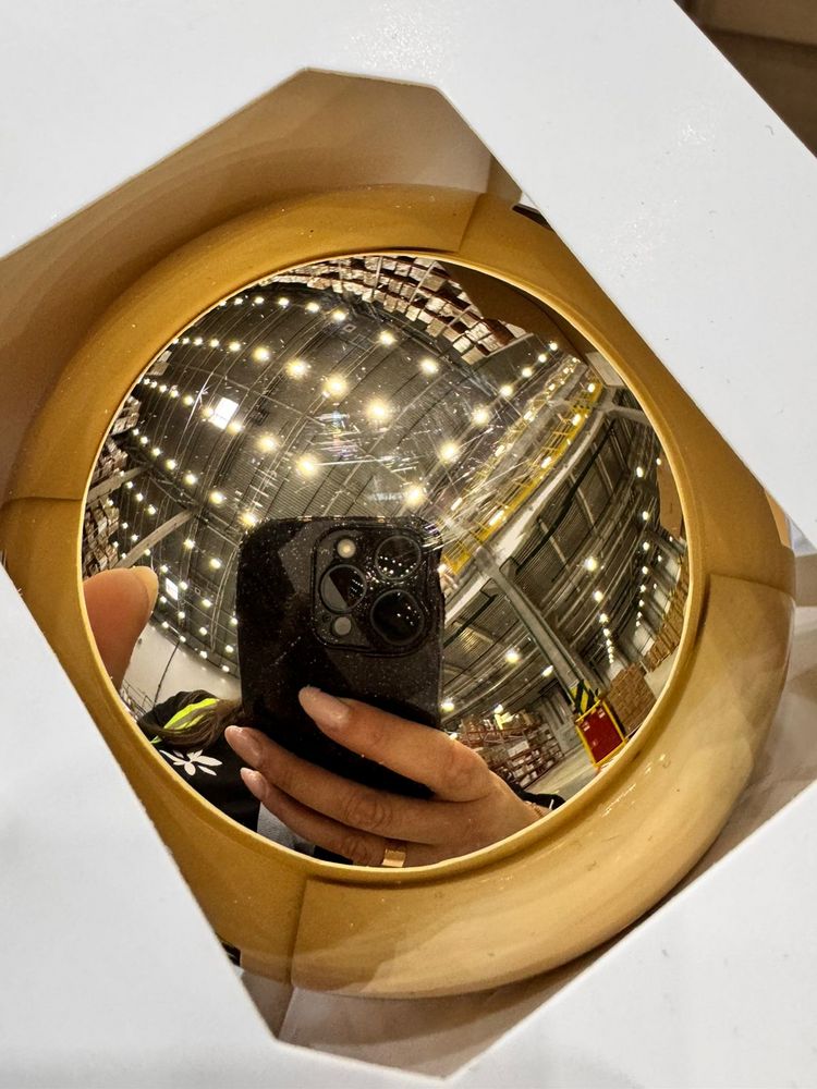 Оформительский шар Finery, 8 см, глянцевый золотистый / Миниатюра WWW (1000)