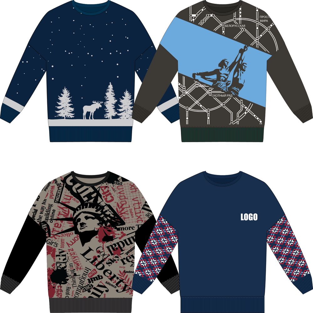 Свитер оверсайз на заказ Tricksy Net, акрил / Миниатюра WWW (1000)