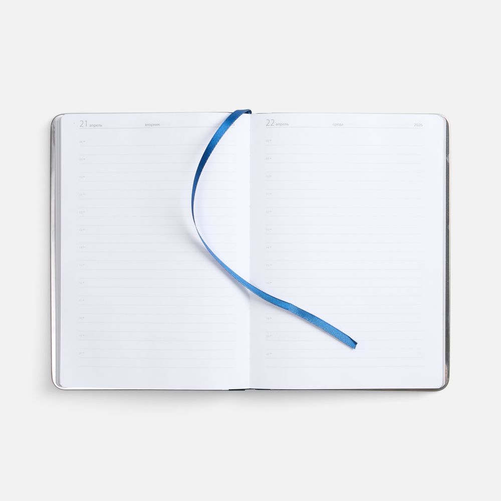 Ежедневник Metal Frame на заказ, датированный, синий / Миниатюра WWW (1000)