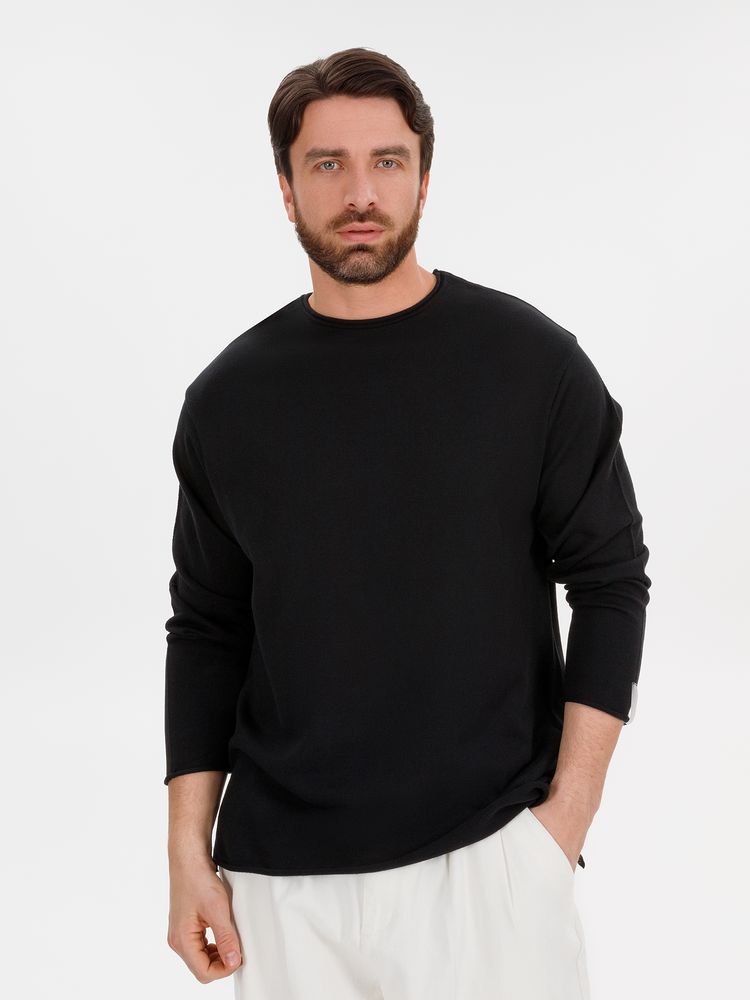 Лонгслив унисекс Siluetti Fuori, черный / Миниатюра WWW (1000)