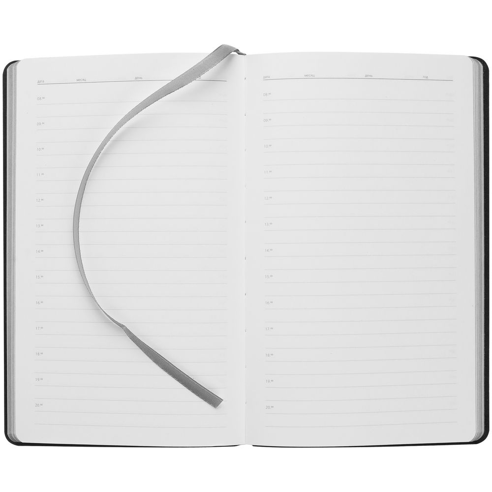 Ежедневник Nice Twice, недатированный, черный с серым / Миниатюра WWW (1000)