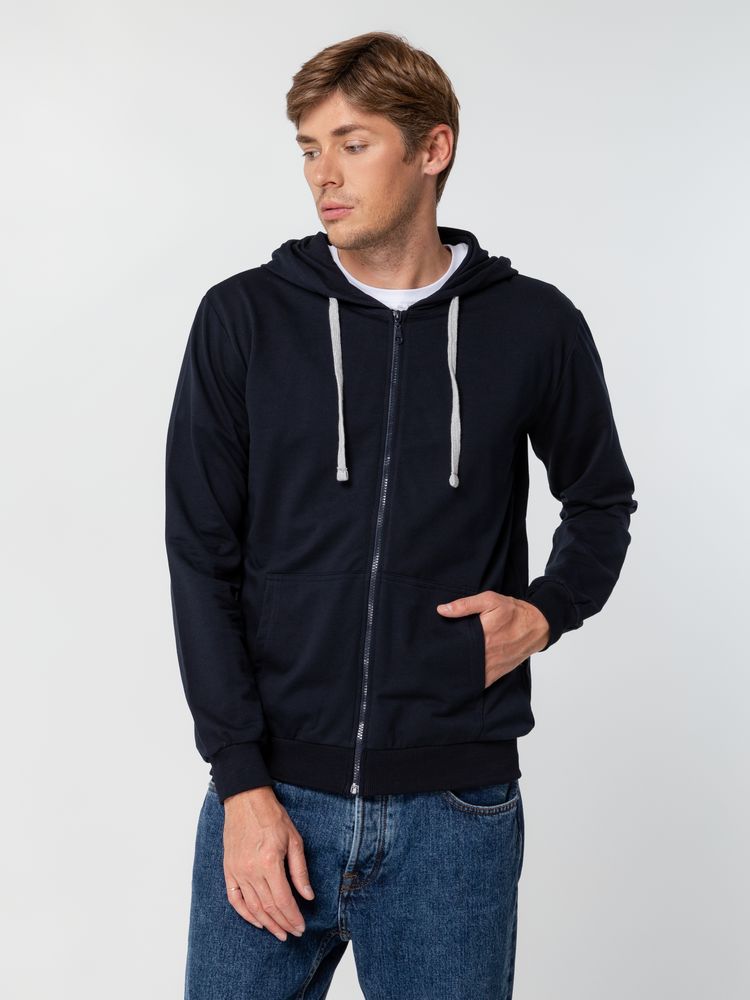 Толстовка на молнии с капюшоном Unit Siverga, темно-синяя / Миниатюра WWW (1000)