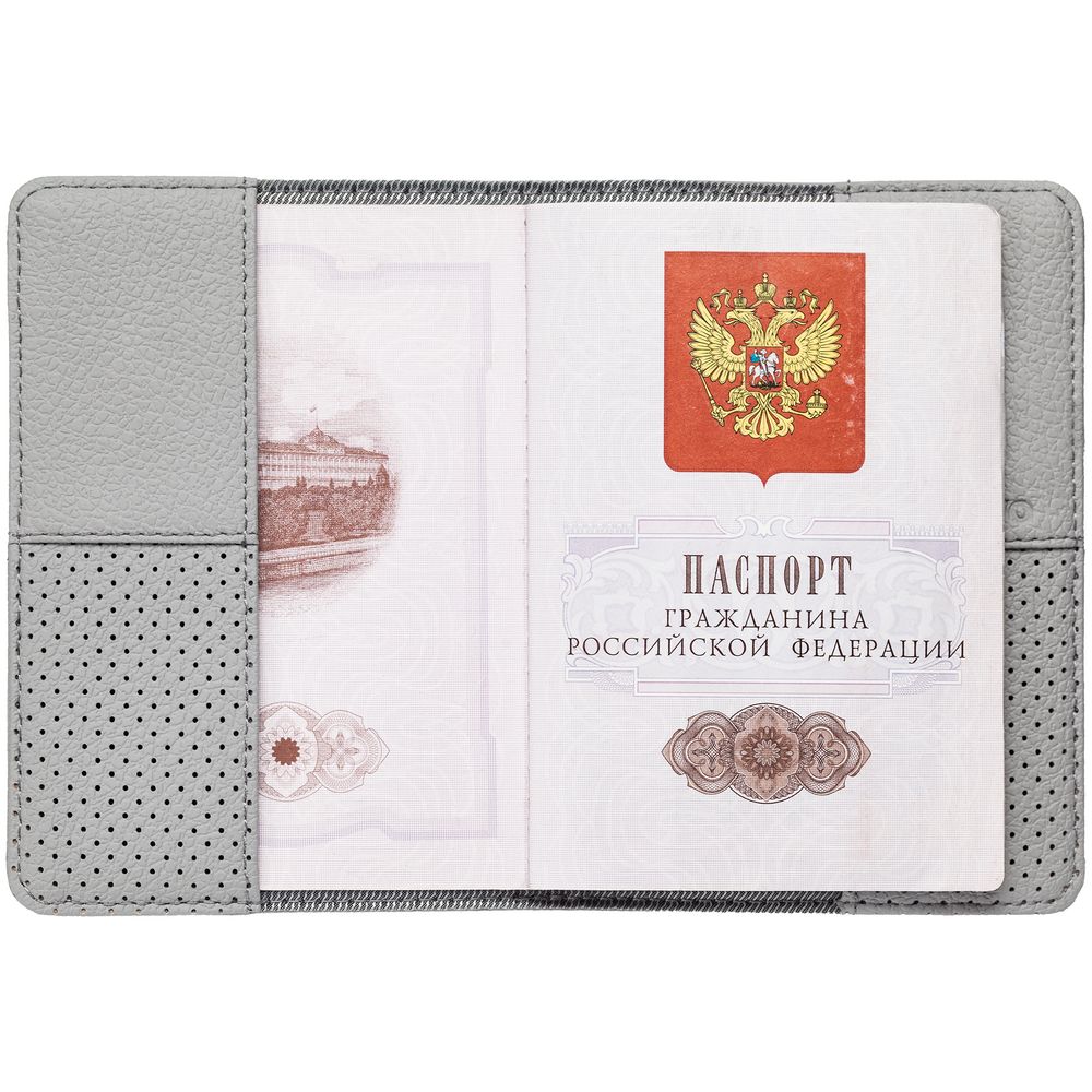 Обложка для паспорта dotMODE, серая / Миниатюра WWW (1000)